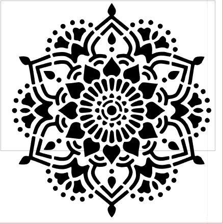 SG_018 Stencil Mandala Serenity - Schegge di colore