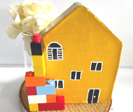 Le casette in gesso e Lego